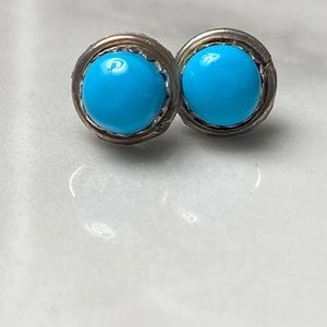 Turquoise‎ & sterling silver handmade earrings 925